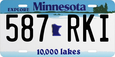 MN license plate 587RKI