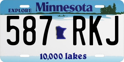 MN license plate 587RKJ