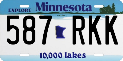 MN license plate 587RKK
