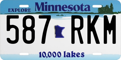 MN license plate 587RKM