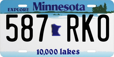 MN license plate 587RKO