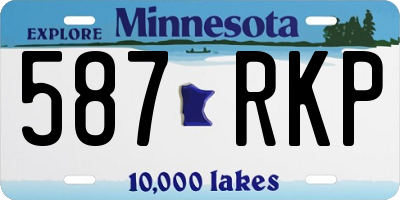 MN license plate 587RKP