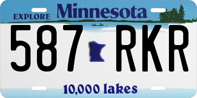 MN license plate 587RKR