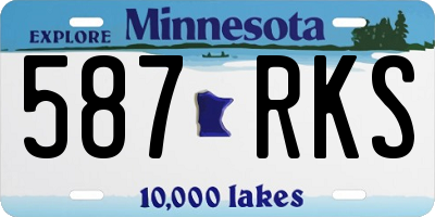 MN license plate 587RKS