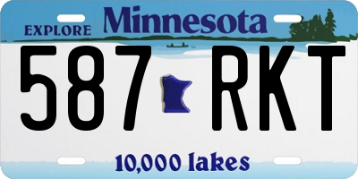 MN license plate 587RKT