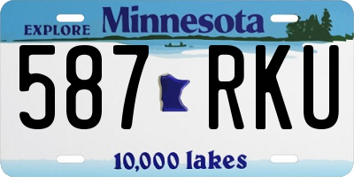 MN license plate 587RKU