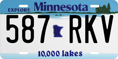MN license plate 587RKV