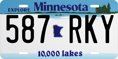 MN license plate 587RKY