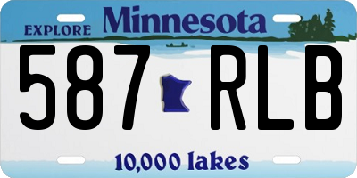MN license plate 587RLB