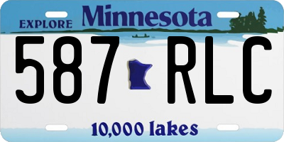 MN license plate 587RLC