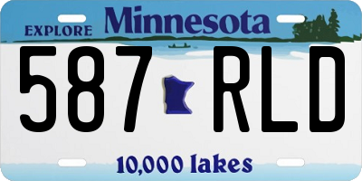 MN license plate 587RLD