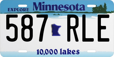 MN license plate 587RLE