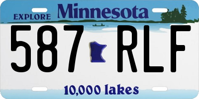 MN license plate 587RLF