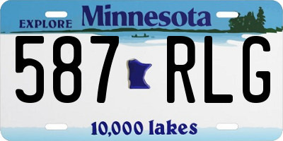 MN license plate 587RLG