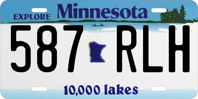 MN license plate 587RLH