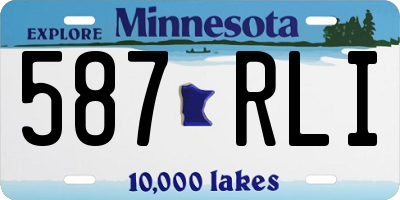 MN license plate 587RLI