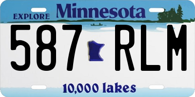 MN license plate 587RLM