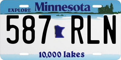 MN license plate 587RLN