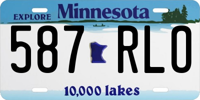 MN license plate 587RLO