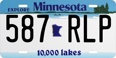 MN license plate 587RLP