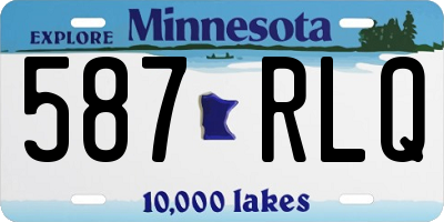 MN license plate 587RLQ