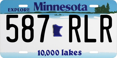 MN license plate 587RLR