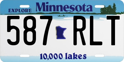 MN license plate 587RLT