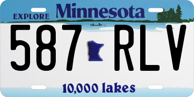 MN license plate 587RLV
