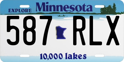 MN license plate 587RLX