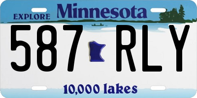 MN license plate 587RLY
