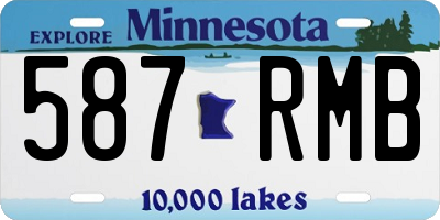MN license plate 587RMB
