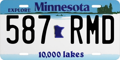 MN license plate 587RMD