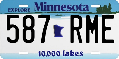 MN license plate 587RME