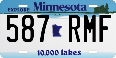 MN license plate 587RMF