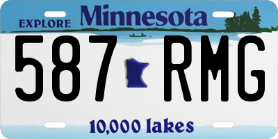 MN license plate 587RMG