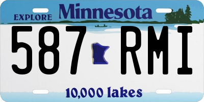 MN license plate 587RMI