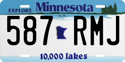 MN license plate 587RMJ