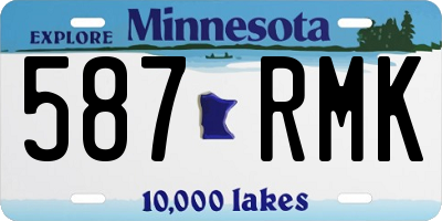 MN license plate 587RMK
