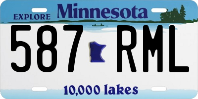 MN license plate 587RML