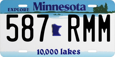MN license plate 587RMM