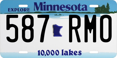 MN license plate 587RMO