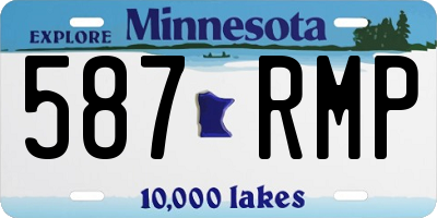 MN license plate 587RMP