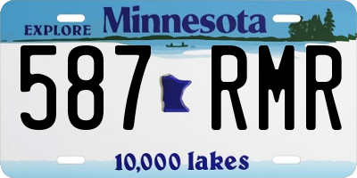 MN license plate 587RMR