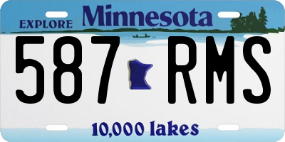 MN license plate 587RMS