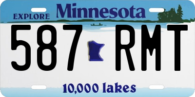 MN license plate 587RMT