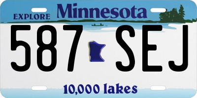 MN license plate 587SEJ