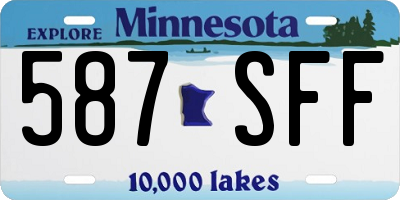 MN license plate 587SFF