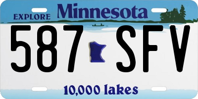 MN license plate 587SFV