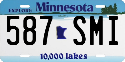MN license plate 587SMI