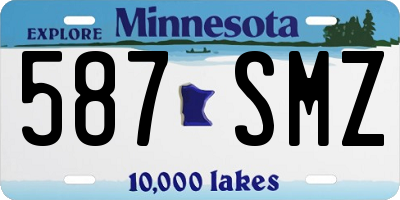 MN license plate 587SMZ